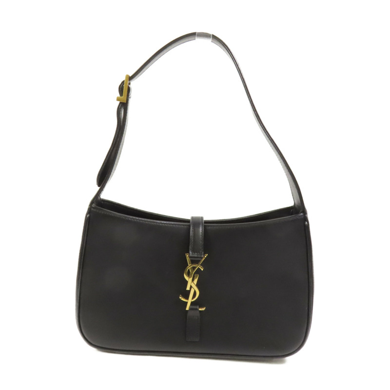 SAINT LAURENT 牛皮皮革Le 5 a 7 Hobo金扣肩背袋-0