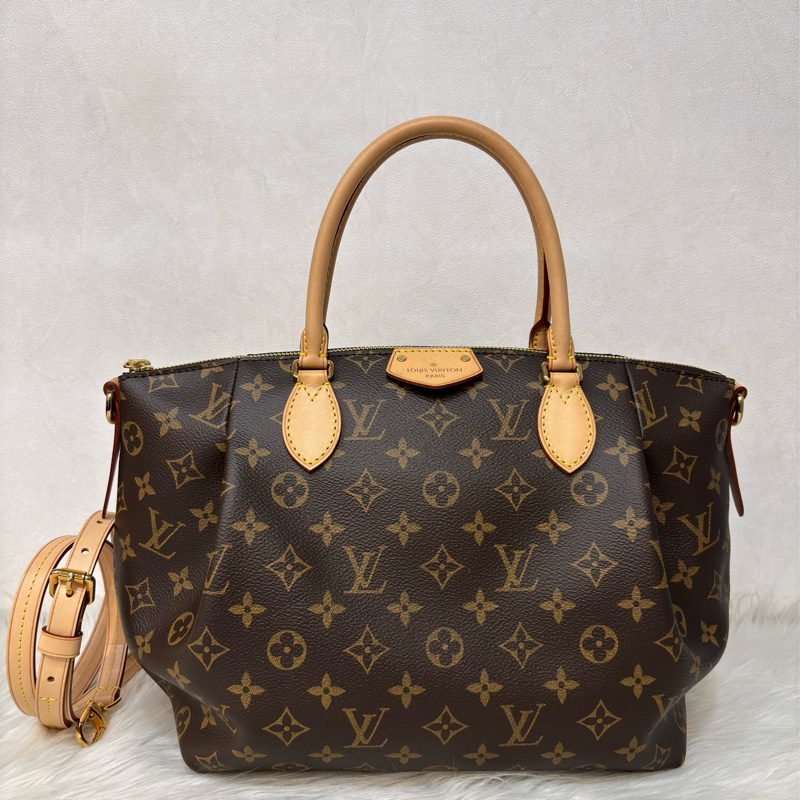 LV M48814 原花字紋老花 拉鍊 手提包肩背包斜背包側背包兩用包水餃包元寶包-0