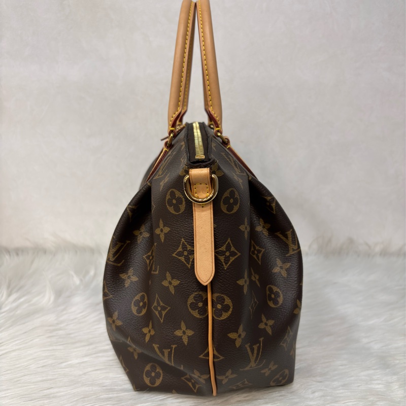 LV M48814 原花字紋老花 拉鍊 手提包肩背包斜背包側背包兩用包水餃包元寶包-5