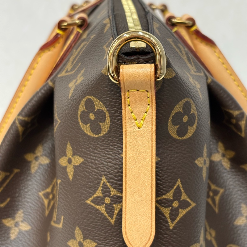 LV M48814 原花字紋老花 拉鍊 手提包肩背包斜背包側背包兩用包水餃包元寶包-6