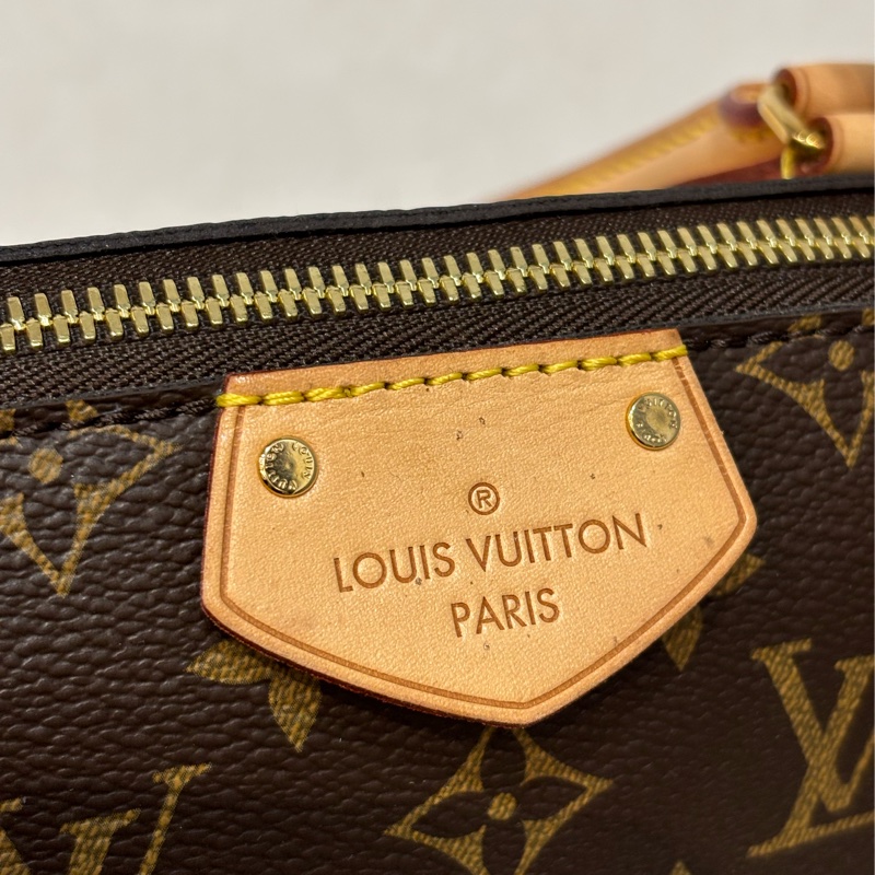 LV M48814 原花字紋老花 拉鍊 手提包肩背包斜背包側背包兩用包水餃包元寶包-7