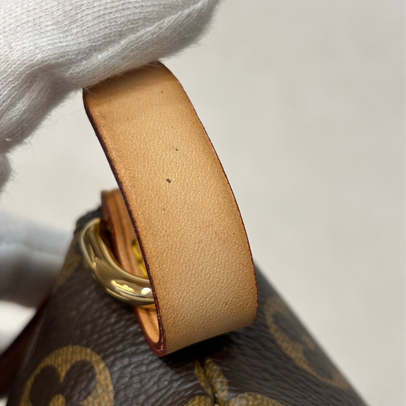 LV M48814 原花字紋老花 拉鍊 手提包肩背包斜背包側背包兩用包水餃包元寶包-14