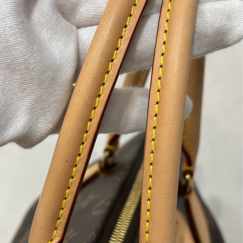 LV M48814 原花字紋老花 拉鍊 手提包肩背包斜背包側背包兩用包水餃包元寶包-15