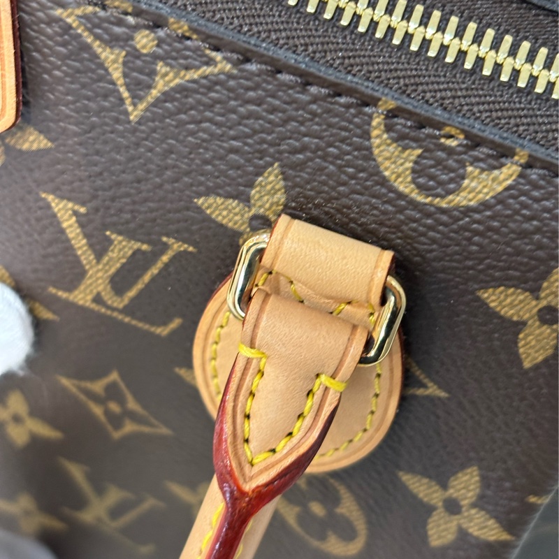 LV M48814 原花字紋老花 拉鍊 手提包肩背包斜背包側背包兩用包水餃包元寶包-21