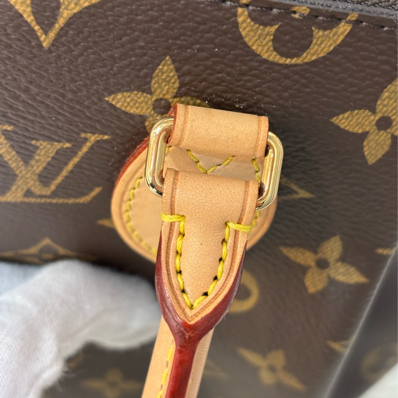 LV M48814 原花字紋老花 拉鍊 手提包肩背包斜背包側背包兩用包水餃包元寶包-23