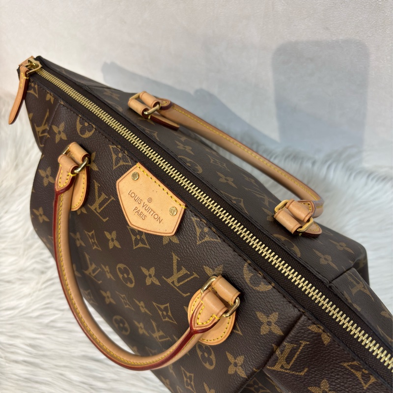 LV M48814 原花字紋老花 拉鍊 手提包肩背包斜背包側背包兩用包水餃包元寶包-28