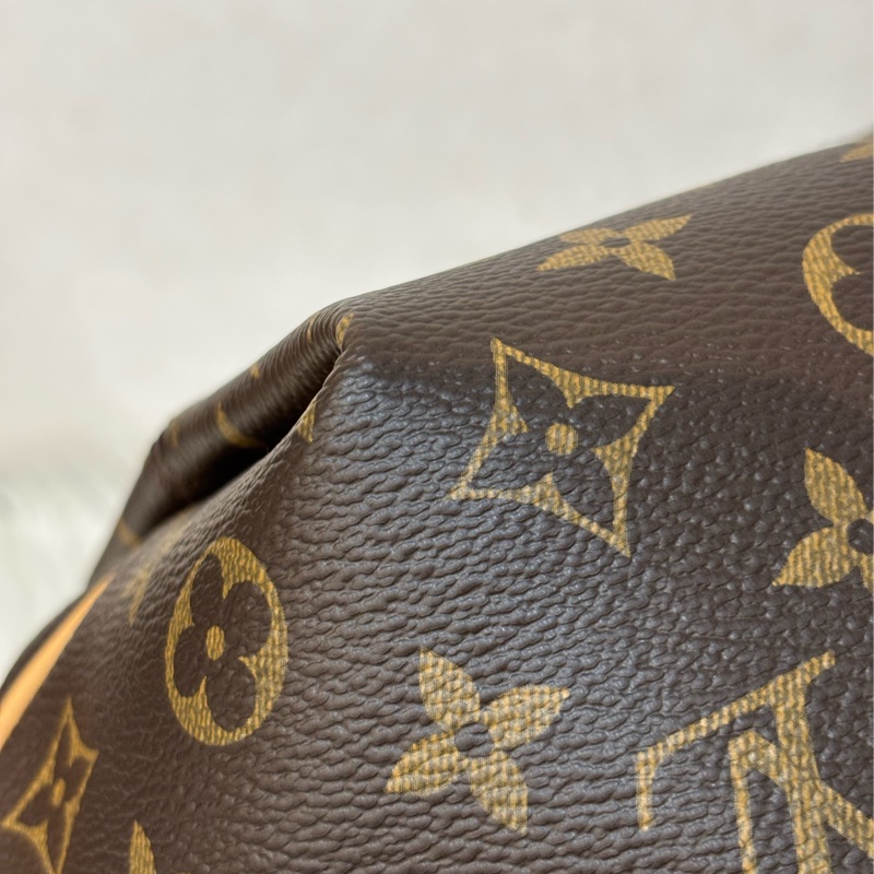 LV M48814 原花字紋老花 拉鍊 手提包肩背包斜背包側背包兩用包水餃包元寶包-32