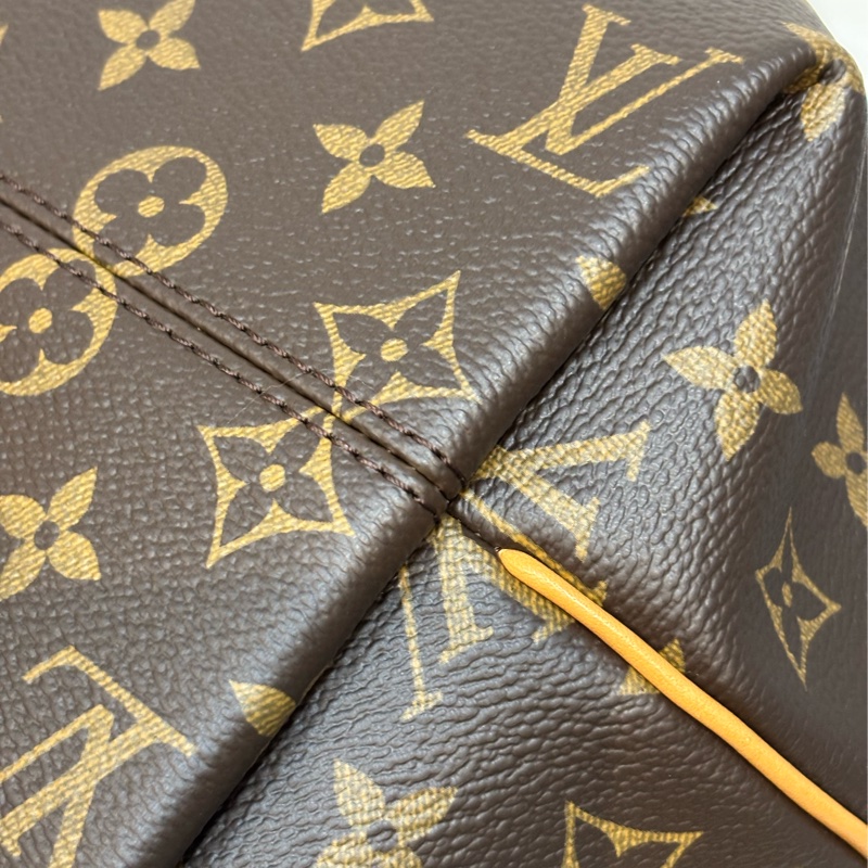 LV M48814 原花字紋老花 拉鍊 手提包肩背包斜背包側背包兩用包水餃包元寶包-34