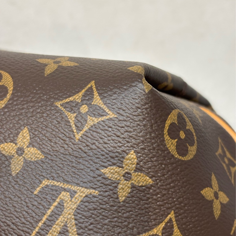 LV M48814 原花字紋老花 拉鍊 手提包肩背包斜背包側背包兩用包水餃包元寶包-35