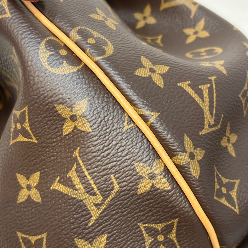 LV M48814 原花字紋老花 拉鍊 手提包肩背包斜背包側背包兩用包水餃包元寶包-37