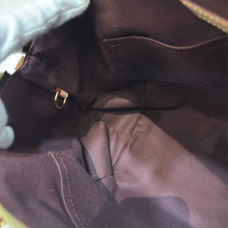 LV M48814 原花字紋老花 拉鍊 手提包肩背包斜背包側背包兩用包水餃包元寶包-41