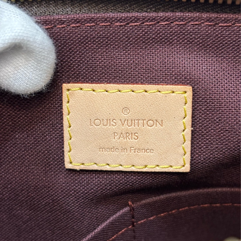 LV M48814 原花字紋老花 拉鍊 手提包肩背包斜背包側背包兩用包水餃包元寶包-42