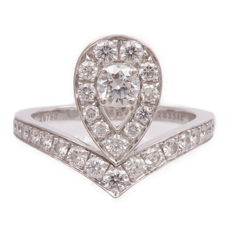 Chaumet 18K白金Josephine Aigrette Ring鑽石戒指Chaumet#52/US#6-1