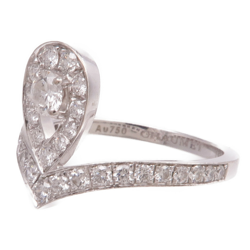 Chaumet 18K白金Josephine Aigrette Ring鑽石戒指Chaumet#52/US#6-2