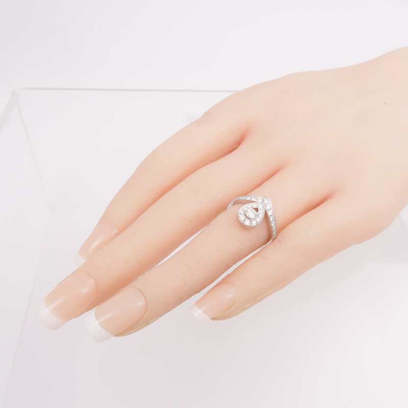 Chaumet 18K白金Josephine Aigrette Ring鑽石戒指Chaumet#52/US#6-6