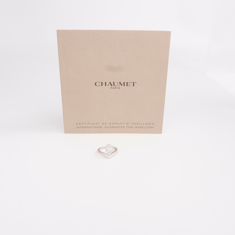 Chaumet 18K白金Josephine Aigrette Ring鑽石戒指Chaumet#52/US#6-7