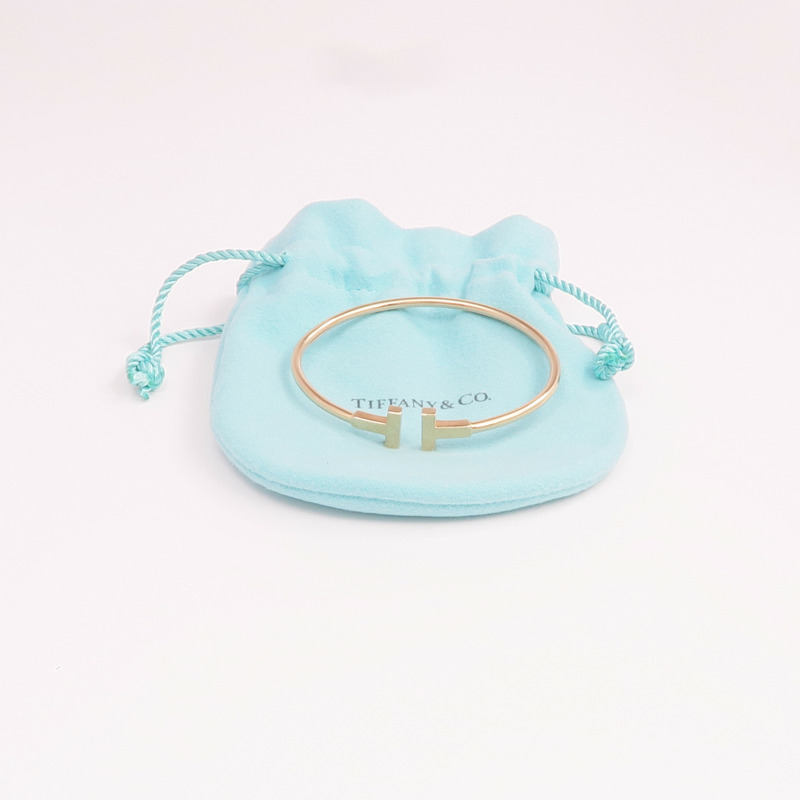 TIFFANY＆CO 18K玫瑰金T Wire Bracelet手鐲-7