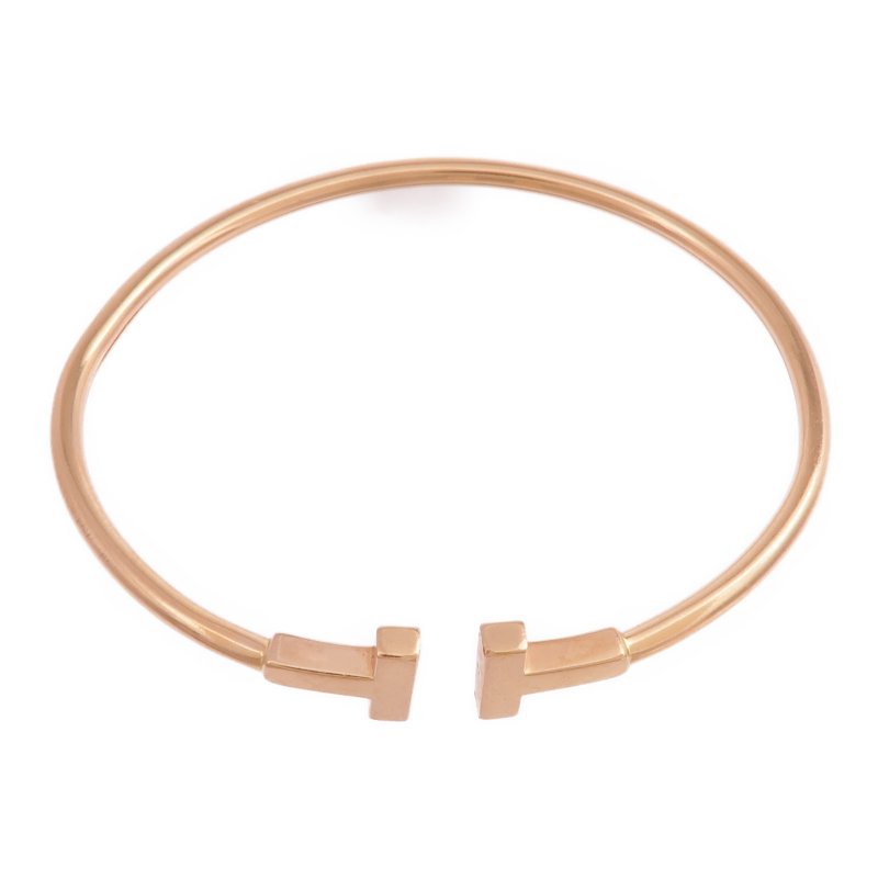 TIFFANY＆CO 18K玫瑰金T Wire Bracelet手鐲-3