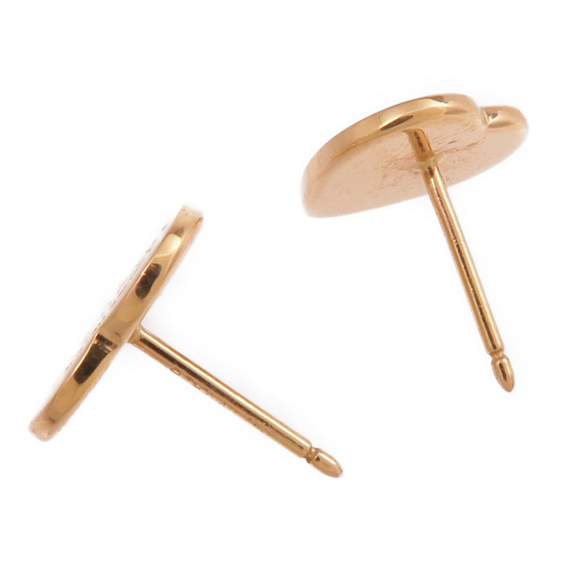 TIFFANY&CO 18K玫瑰金Heart Tag Stud Earrings耳環-3