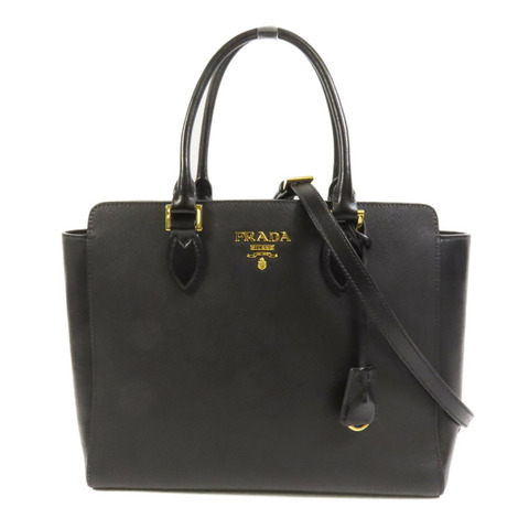 PRADA 牛皮皮革Shoulder Bag金扣手挽肩背兩用袋