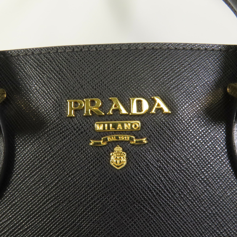 PRADA 牛皮皮革Shoulder Bag金扣手挽肩背兩用袋-8