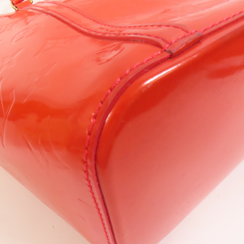 LOUIS VUITTON Monogram Vernis Avalon GM金扣手挽-10