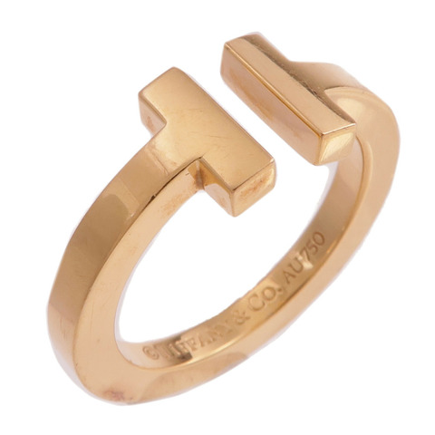 TIFFANY＆CO 18K玫瑰金T Wire Ring戒指US#6
