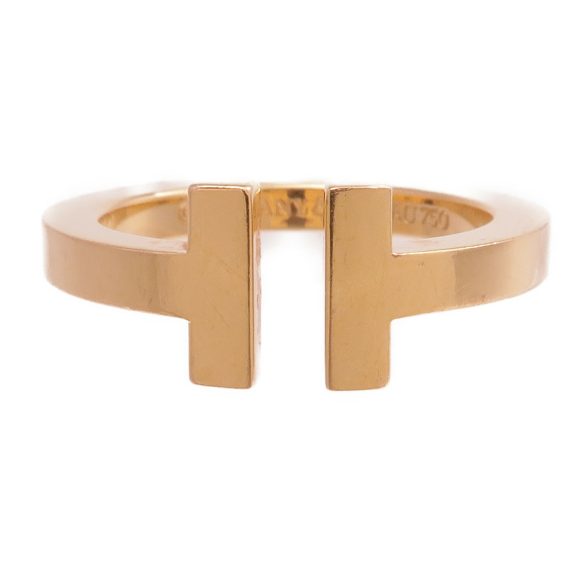 TIFFANY&CO 18K玫瑰金T Wire Ring戒指US#6-1