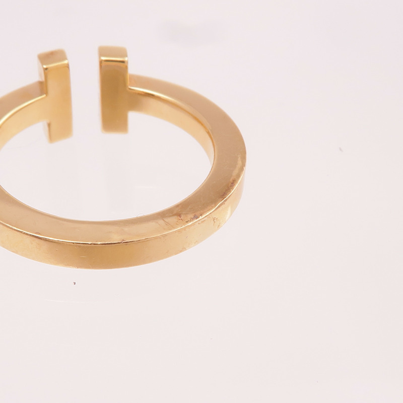 TIFFANY&CO 18K玫瑰金T Wire Ring戒指US#6-8