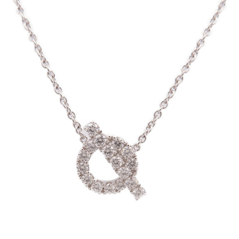 HERMES 18K白金Finesse Pendant鑽石項鍊-2