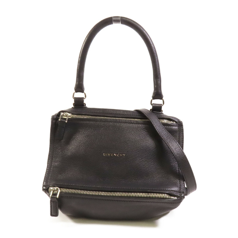 GIVENCHY 牛皮皮革Pandora Small銀扣手挽肩背兩用袋-0