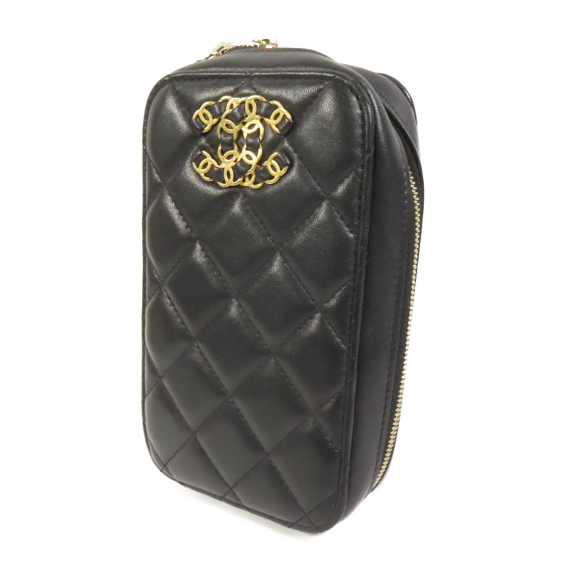 CHANEL 羊皮皮革Shoulder Bag金扣鏈帶肩背袋-2