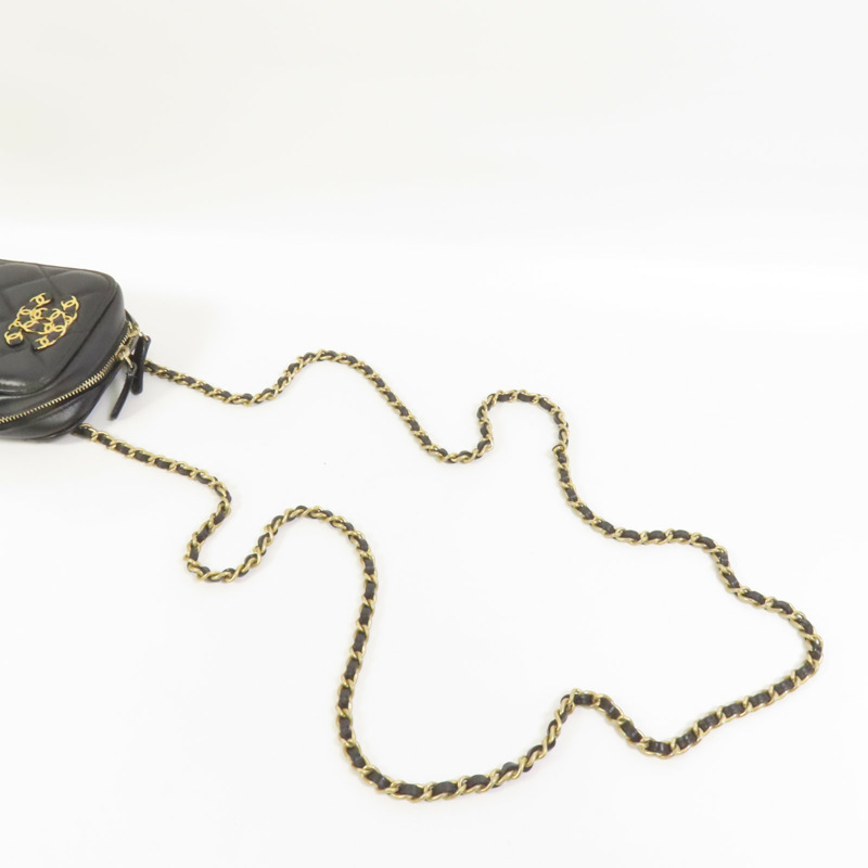 CHANEL 羊皮皮革Shoulder Bag金扣鏈帶肩背袋-4