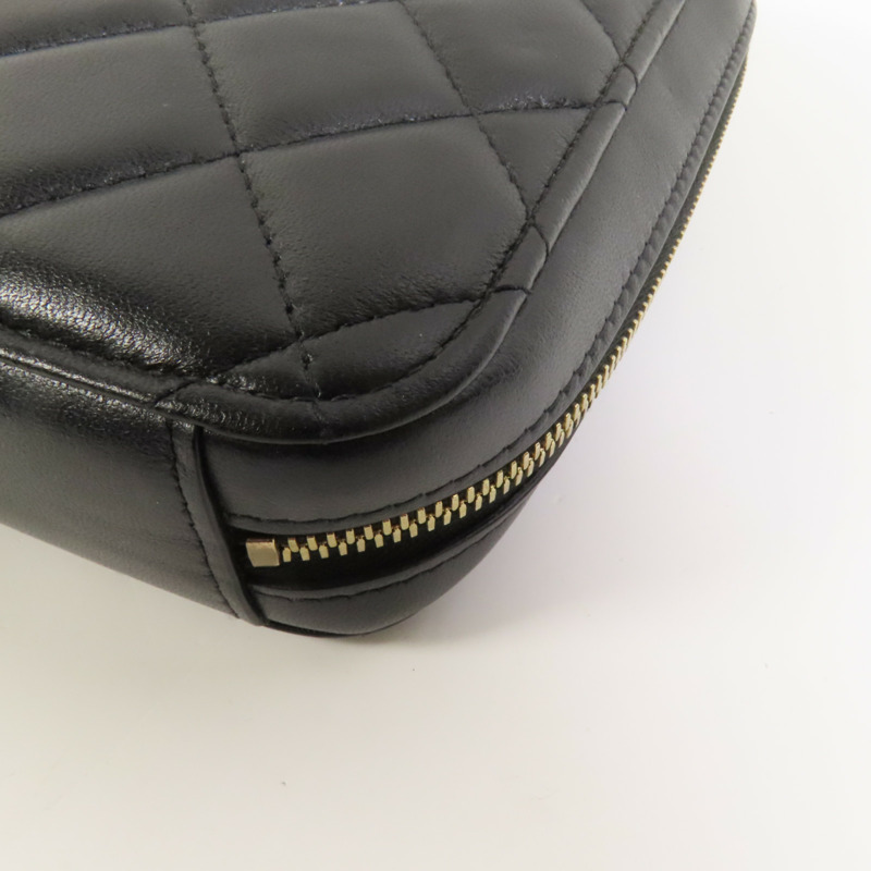 CHANEL 羊皮皮革Shoulder Bag金扣鏈帶肩背袋-11