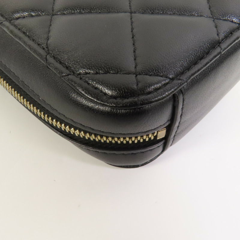 CHANEL 羊皮皮革Shoulder Bag金扣鏈帶肩背袋-12