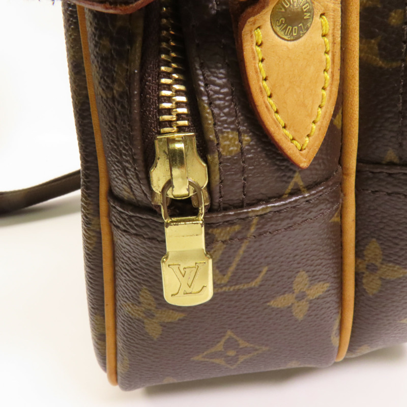 LOUIS VUITTON Monogram Reporter PM金扣肩背袋棕色-7