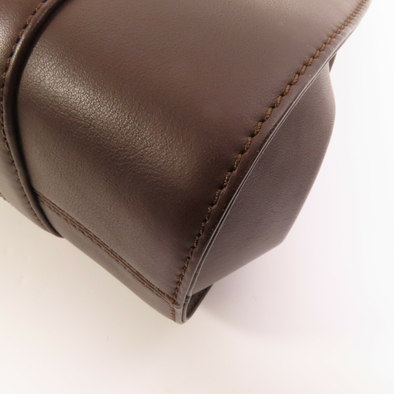 LOEWE 牛皮皮革Handbag銀扣手挽袋-13