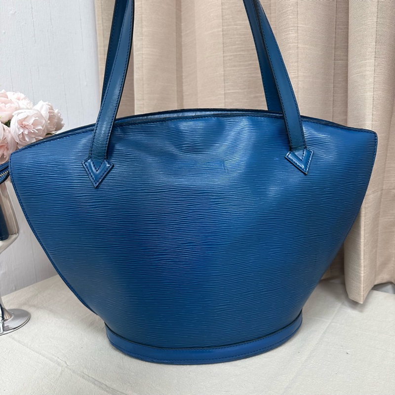 「特價優惠 」Louis Vuitton 路易威登LV Epi水波紋藍色托特包 手提 側背 中古 vintage-10