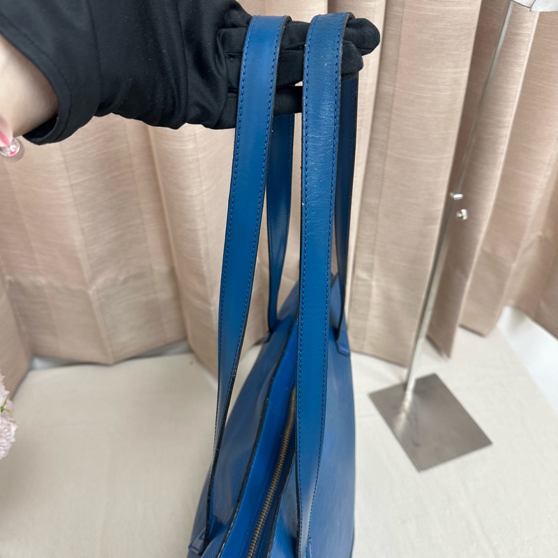 「特價優惠 」Louis Vuitton 路易威登LV Epi水波紋藍色托特包 手提 側背 中古 vintage-22