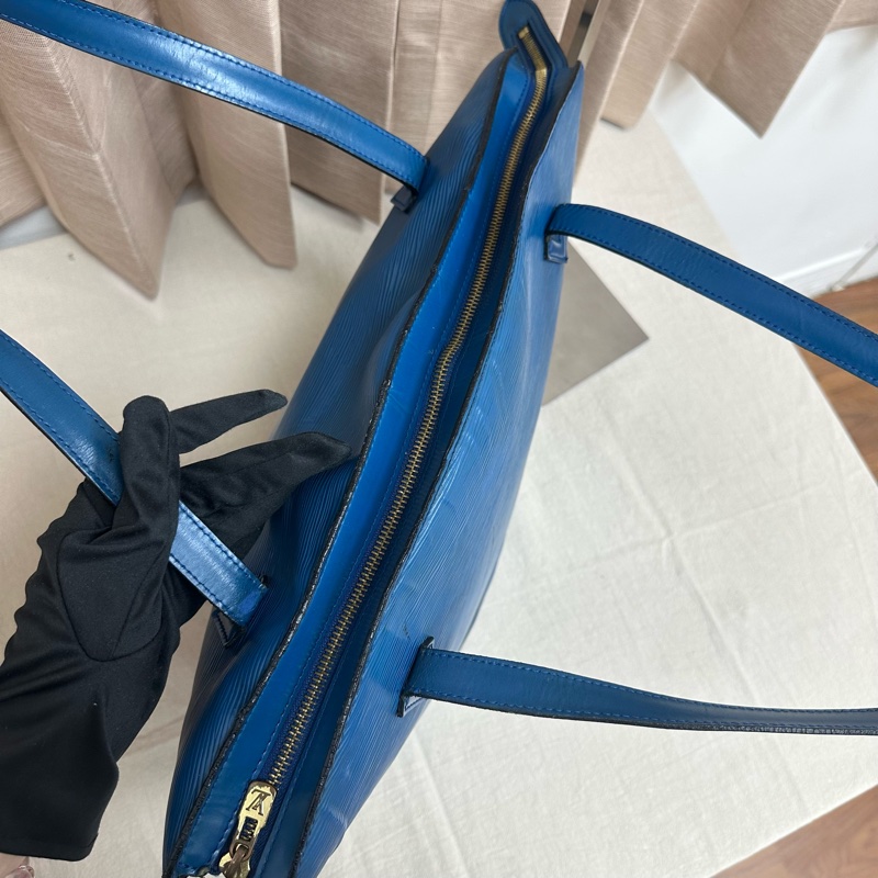 「特價優惠 」Louis Vuitton 路易威登LV Epi水波紋藍色托特包 手提 側背 中古 vintage-23