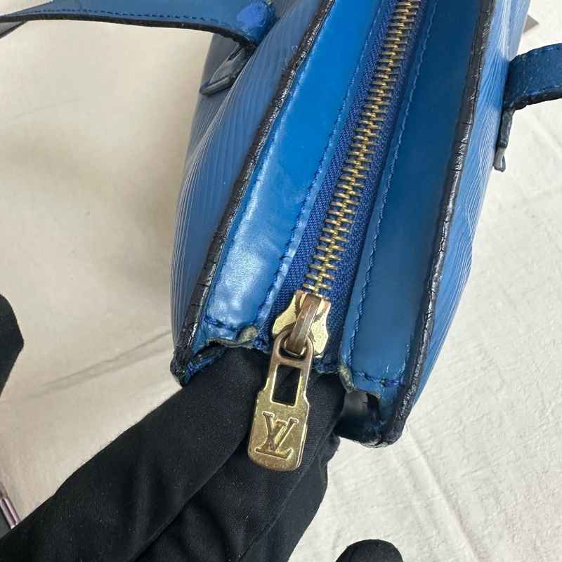 「特價優惠 」Louis Vuitton 路易威登LV Epi水波紋藍色托特包 手提 側背 中古 vintage-24