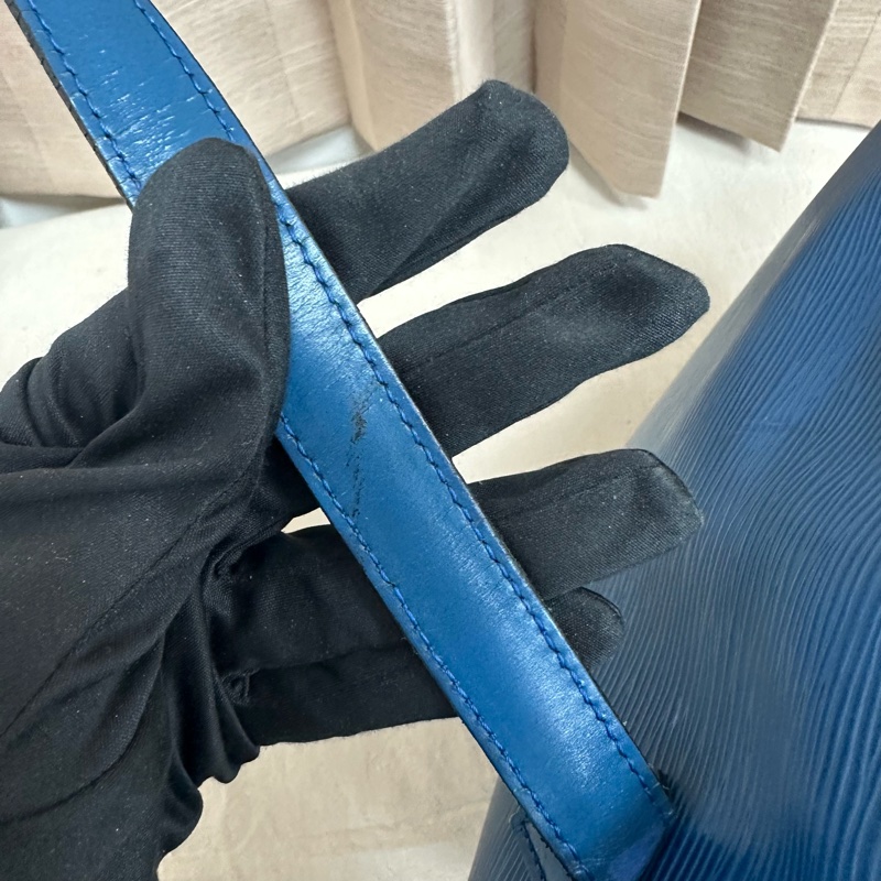 「特價優惠 」Louis Vuitton 路易威登LV Epi水波紋藍色托特包 手提 側背 中古 vintage-25