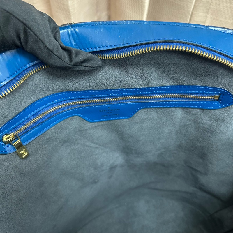 「特價優惠 」Louis Vuitton 路易威登LV Epi水波紋藍色托特包 手提 側背 中古 vintage-27
