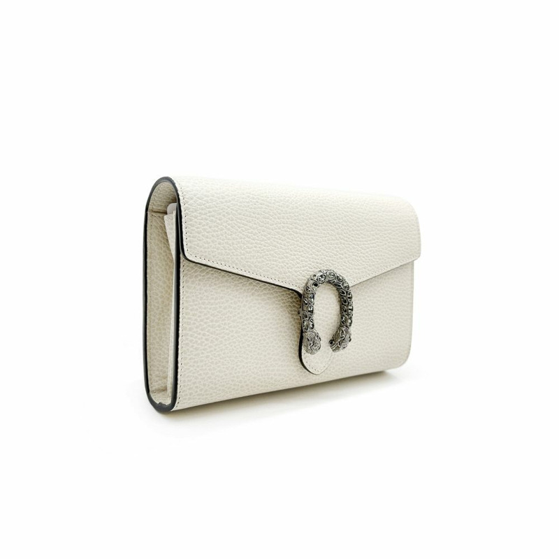 【包稅】GUCCI 【迷你】全新未使用 Dionysus 皮革鏈條包 象牙色 GUB110924-1