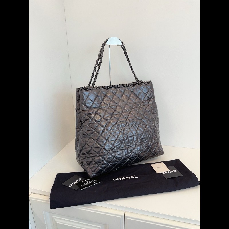 Chanel tote bag 經典炭黑色 soblack托特-2