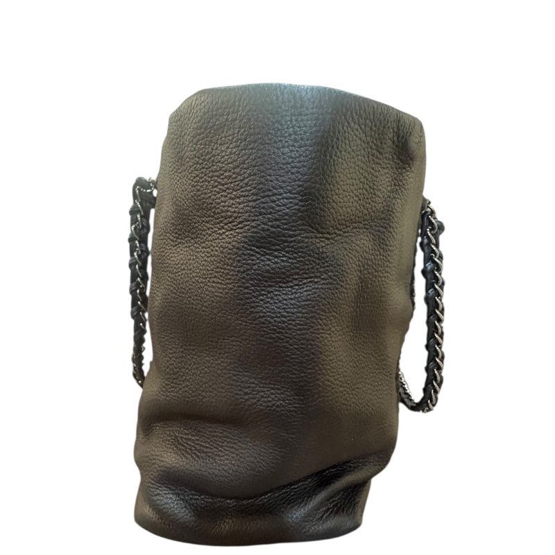 【美收精品】CHANEL黑色牛皮黑練肩背包 4-860-2