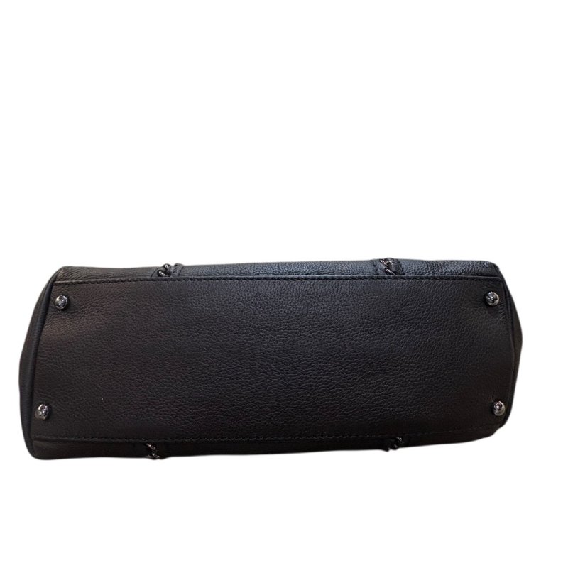 【美收精品】CHANEL黑色牛皮黑練肩背包 4-860-3