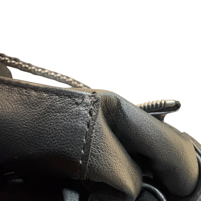 【美收精品】CHANEL黑色牛皮黑練肩背包 4-860-14