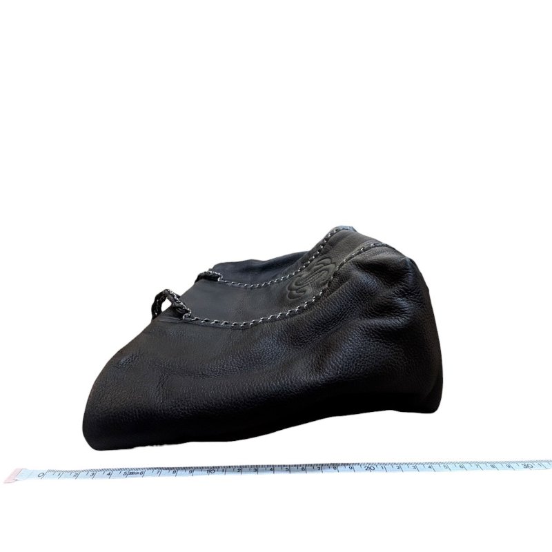 【美收精品】CHANEL黑色牛皮黑練肩背包 4-860-20