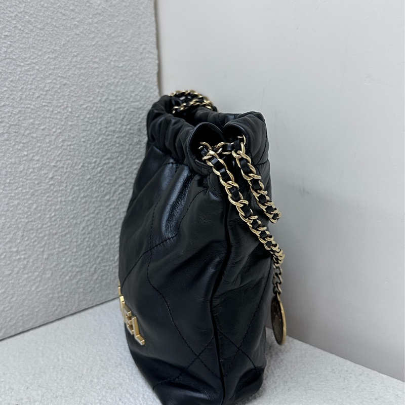 【99新】Chanel 22包 迷你 mini 黑金 單肩包-2